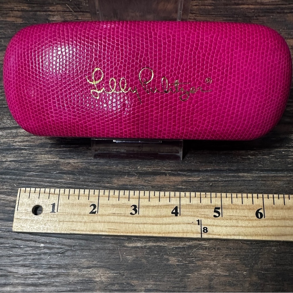 Lilly Pulitzer Pink Glasses Case Vibrant Glossy Structured